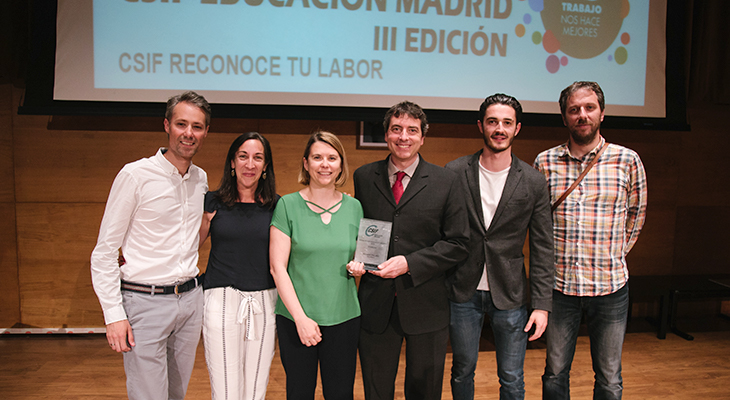 El equipo del Centro de Innovación en Educación Digital gana el premio CSIF Madrid Docencia Universitaria 2019