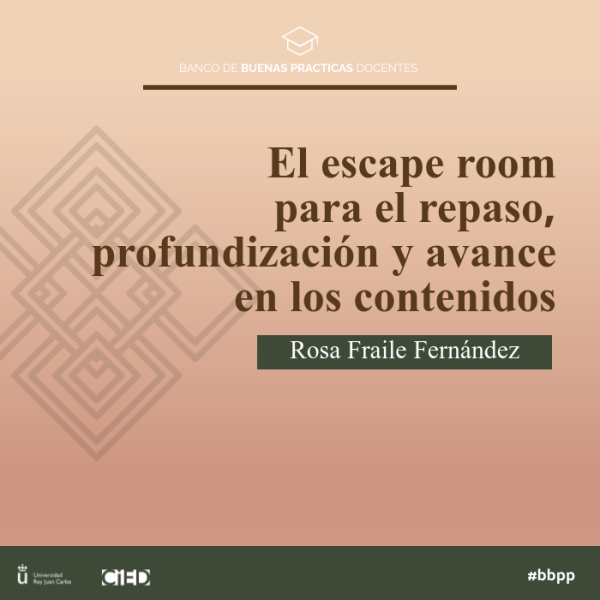 El escape room para el repaso, profundización y avance en los contenidos