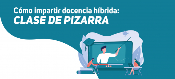 Cómo impartir docencia híbrida: clase de pizarra
