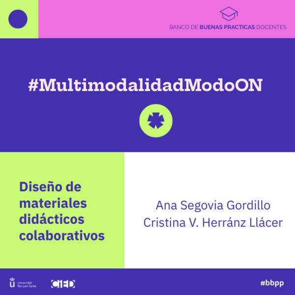 #MultimodalidadModoOn: diseño de materiales didácticos colaborativos
